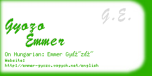 gyozo emmer business card